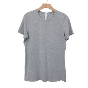 Lululemon All Yours Tee Womens 12 Gray Pima Cotton Soft Athletic Relaxed Fit